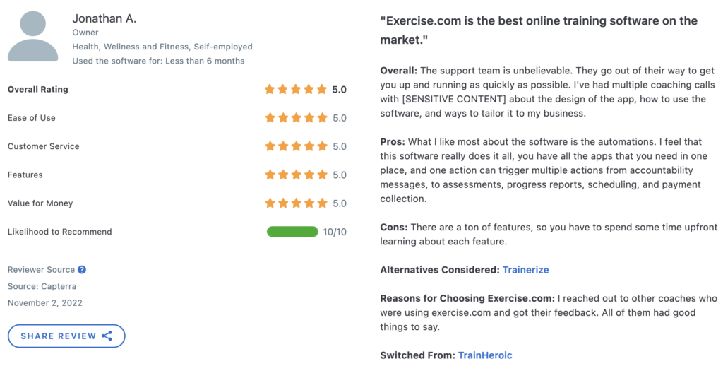 Exercise.com Review