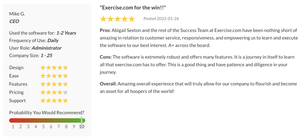Exercise.com Review